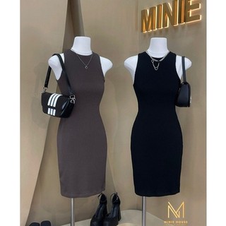 Đầm body thun gân sát nách 5115.