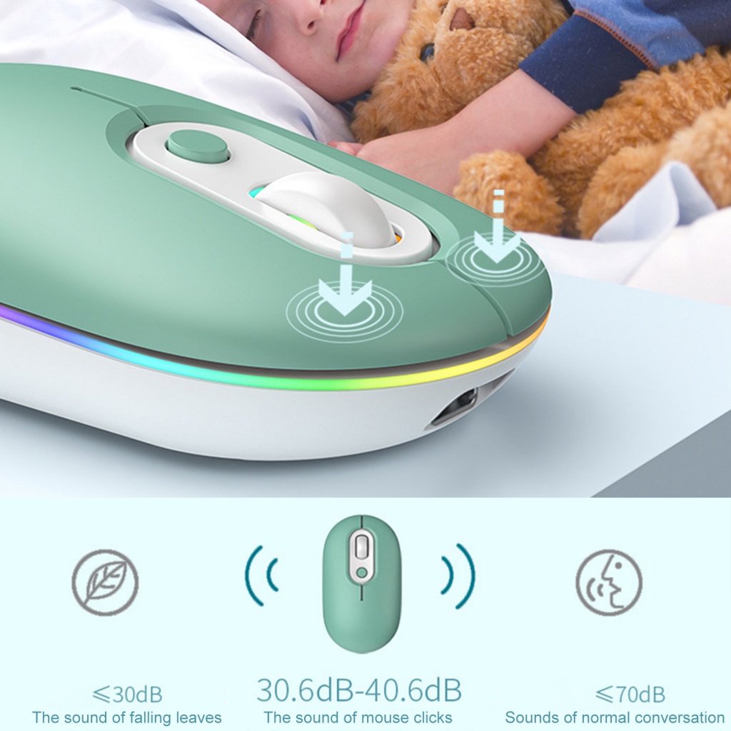 Chuột Không Dây bluetooth 2.4g 800 / 1200 / 1600Dpi Sạc Pin Tiện Dụng