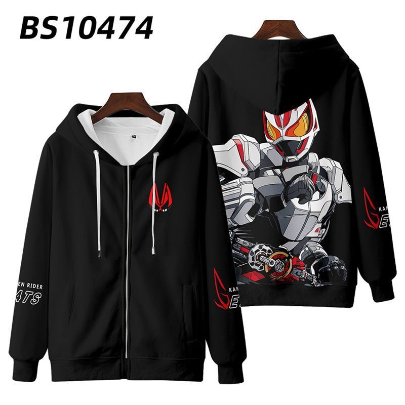 Áo Hoodie Tay Dài Có Khóa Kéo In Họa Tiết kamen rider Gstes dgp 3d Thời Trang Mùa Thu Cho Nam Và Nữ