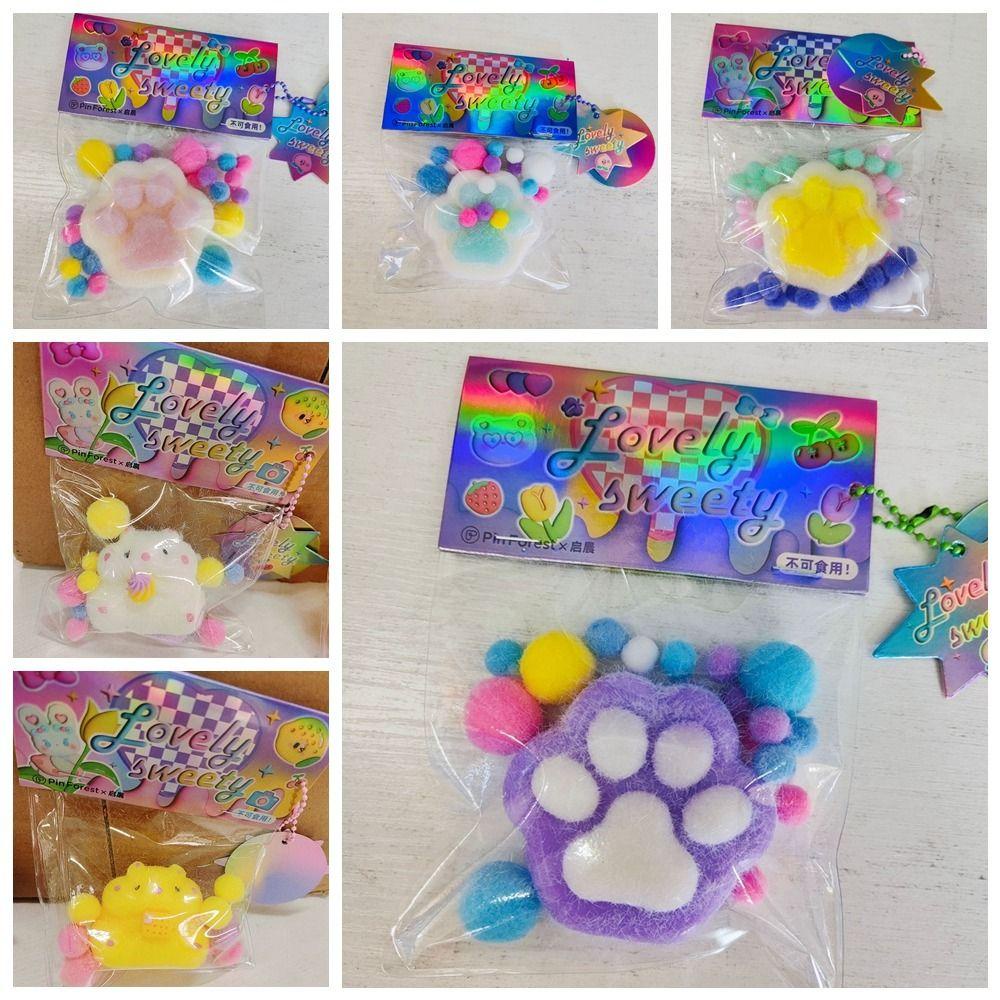 Đồ Chơi Bóp Mềm Mại Hình Dấu Chân Mèo Chuột hamster Bằng Vải Bông An Toàn Sáng Tạo Cho Người Lớn