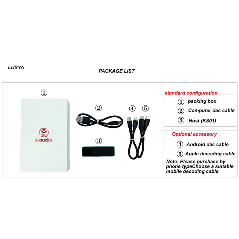 F.audio Bộ Khuếch Đại Tai Nghe usb ks01 es9038q2m + xmos es9063q Màn Hình Led 32bit / 768khz dsd512