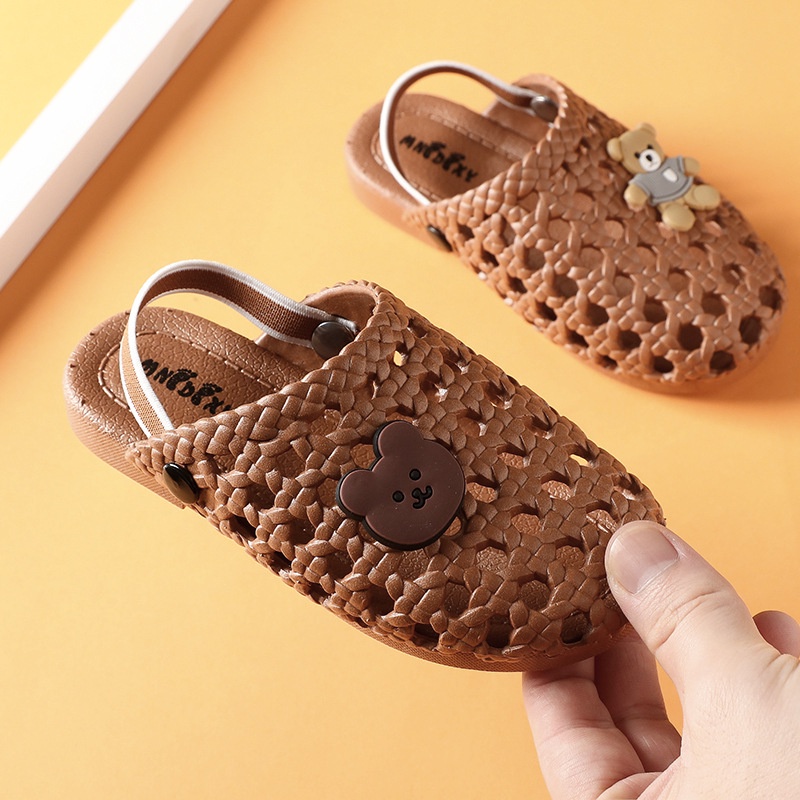 Ayuer Giày crocs Vải Dệt Co Giãn Thời Trang Mùa Hè Cho Bé