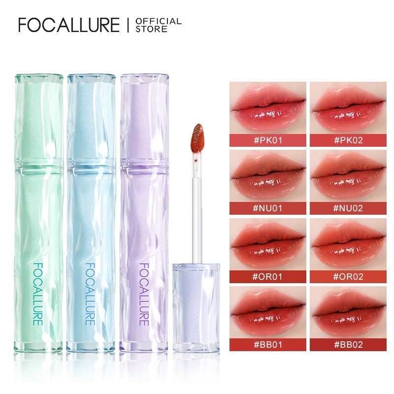 Son Tint Thạch Lâu Trôi Focallure FA-L22 Dưỡng Ẩm Mịn Mượt Không Dính Cốc 9 Màu Siêu Hot