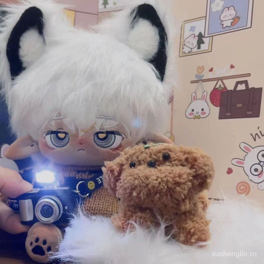 New cotton doll Astro black leather kitten boy new rabbit hair 20cm non-attribute ~ Doll Doll holiday gift