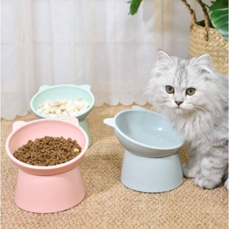 MASTI Pet Bowl nghiêng thức ăn cho chó bát thức ăn cho thú cưng kệ thức ăn cho thú cưng bát thức ăn cho động vật nghiêng 15 độ HHMPS0065