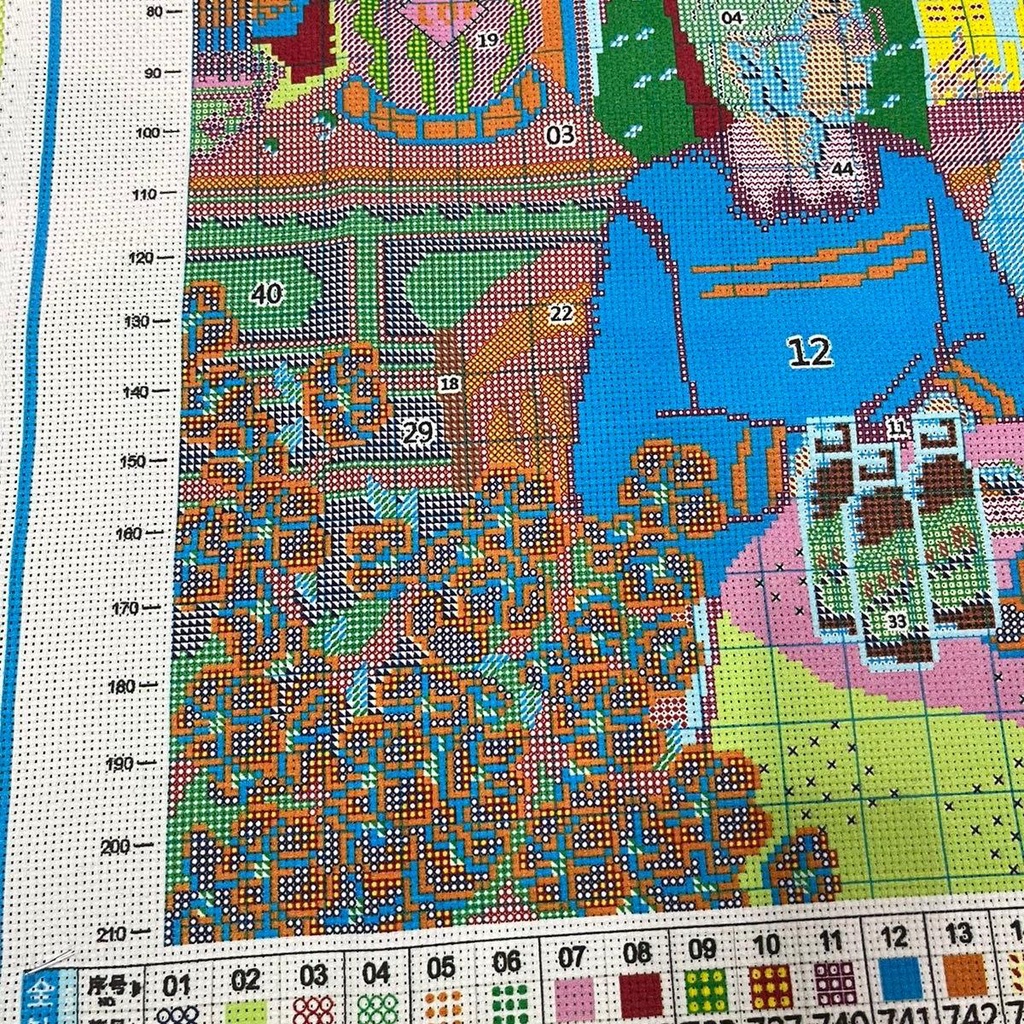 Tranh Thêu Chữ Thập Tết Sum Vầy Mẫu Mới ZYN002 Chưa Thêu