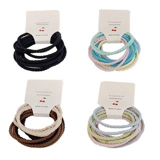 Set 10 Dây Buộc Tóc Màu Đen Đơn Giản Cho Nữ