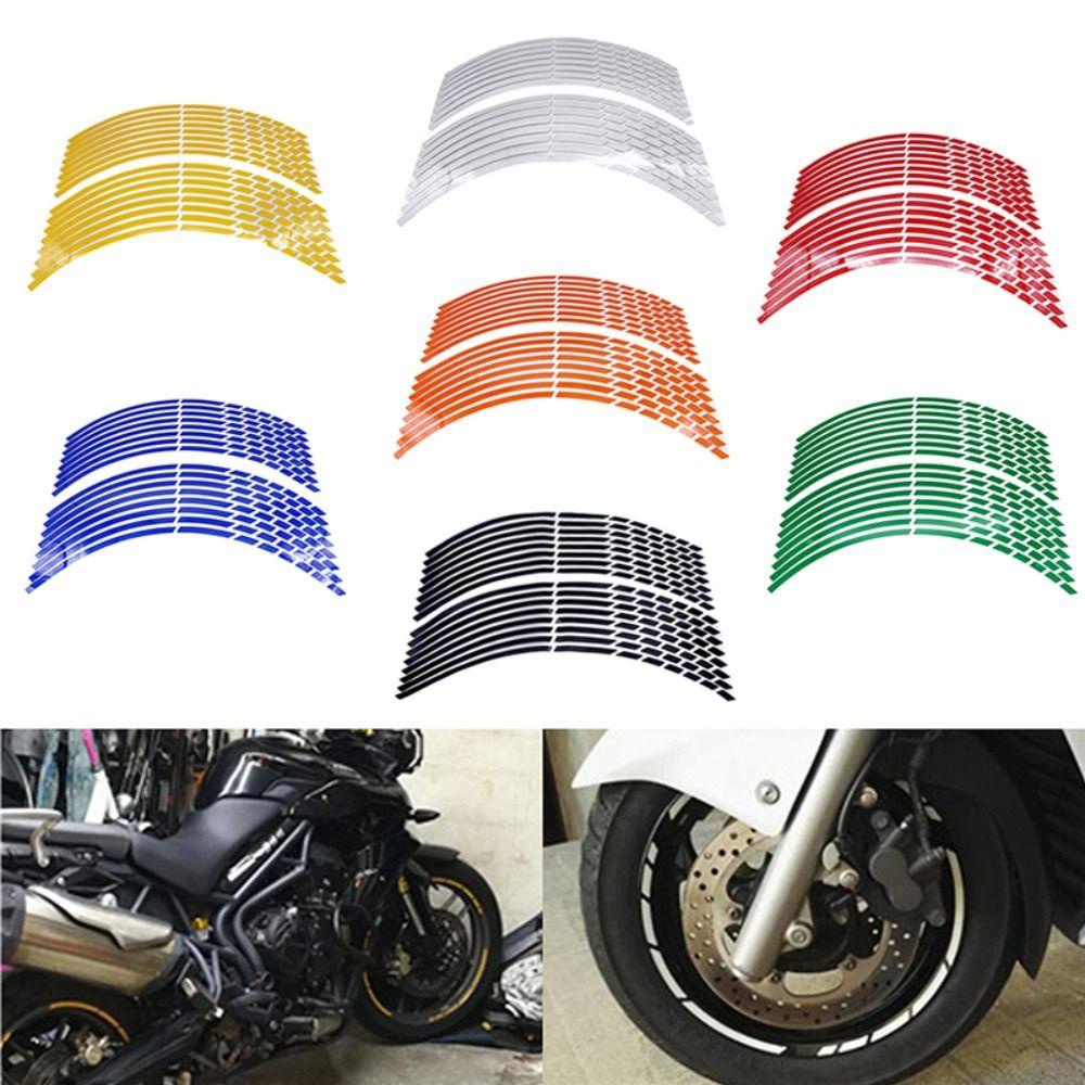Miếng Dán Phản Quang 18 "Tự Dính Trang Trí Viền Bánh Xe Mô Tô / Xe Hơi diy Kích Thước 18"