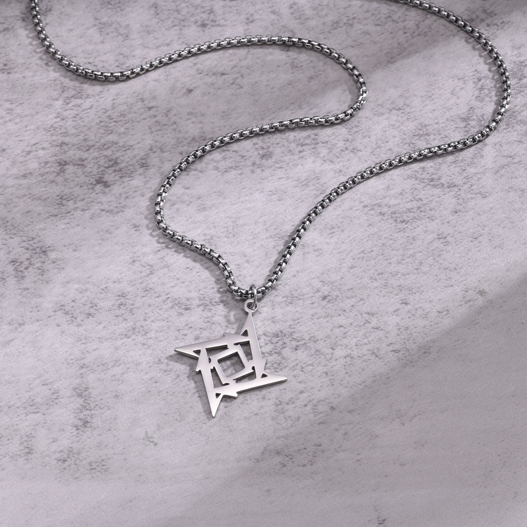 Vnox Vòng Cổ Mặt Hình Học Bằng Thép Không Gỉ Không Phai Màu Thời Trang Làm Quà Tặng Sinh Nhật Cho Bố Và Bạn Trai