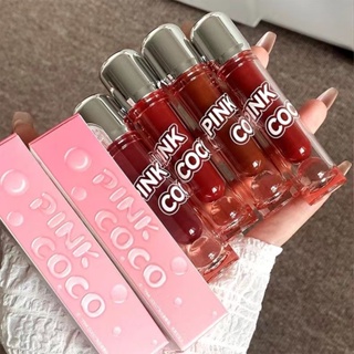 Pink coco Son Bóng Hiệu Ứng Gương Màu Hồng Tự Nhiên Chống Thấm Nước Không