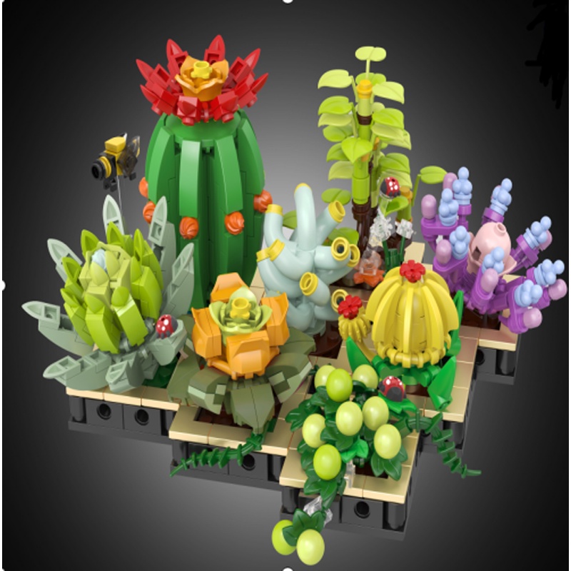 Botanical Đồ Chơi Khối Lắp Ráp Mô Hình Cây Xương Rồng 10309