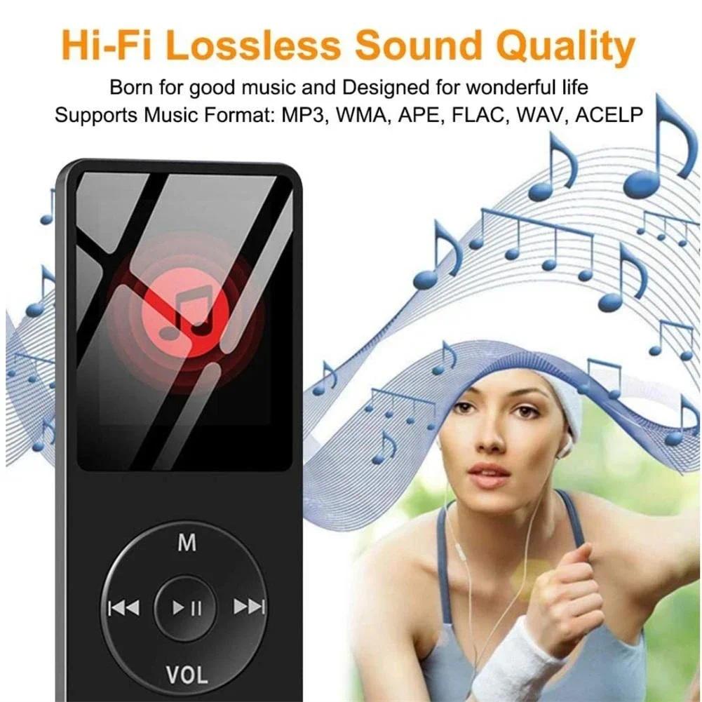 Máy Nghe Nhạc mp4 mini 32-512gb Tích Hợp mic mp3 Kết Nối bluetooth Không Mất Dành Cho Học Sinh