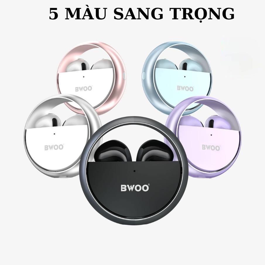 Tai nghe Bluetooth BWOO không dây Cao cấp hợp kim nhôm pin trâu Mic chống ồn JUDI