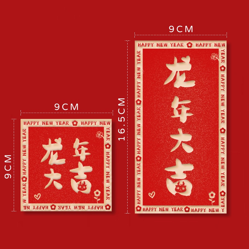 Set 10 Bao Lì Xì Đỏ May Mắn Cho Năm Mới 2024