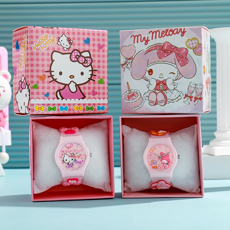 Sanrio Đồng Hồ Đeo Tay Dây Silicon Dẻo Họa Tiết Hoạt Hình my melody Dễ Thương Cho Bé