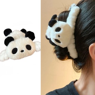 1 kẹp tóc hình gấu trúc màu trắng đen dễ thương