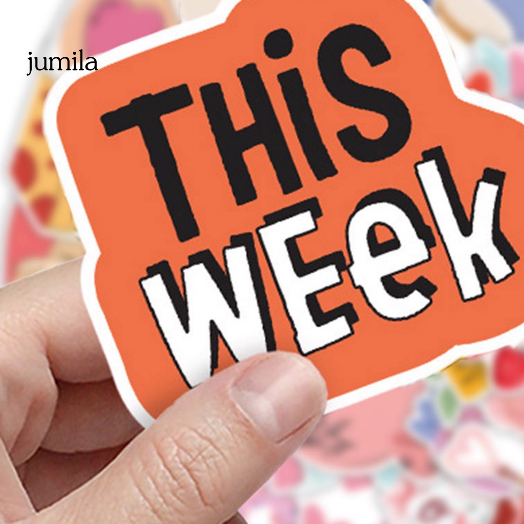 Bộ 100 Miếng Dán Chống Thấm Nước Họa Tiết Dễ Thương Dùng Trang Trí Sổ Tay / Hành Lý / Ngày valentine