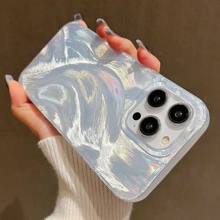 Sang Trọng Ốp Điện Thoại acrylic Mạ Điện Chống Sốc Hình Lông Vũ Cho iphone15 14 13 12 11 pro max