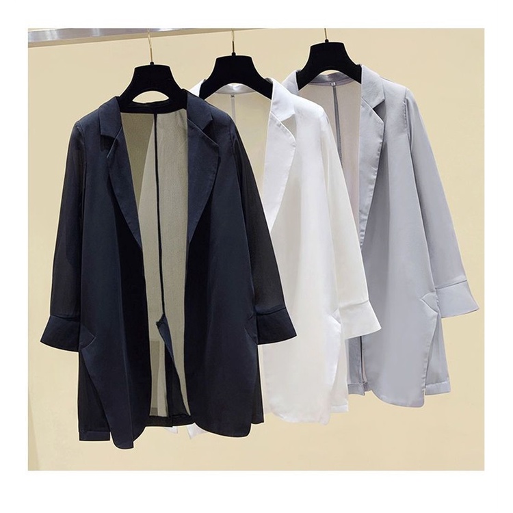 Áo Khoác Vest Vải Voan Mỏng Phong Cách Hàn Quốc Thời Trang Xuân Hè Cho Nữ