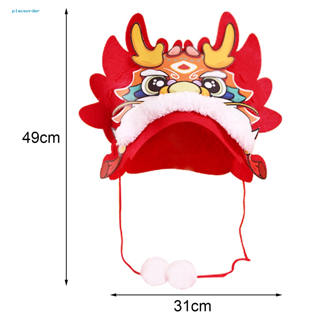 Mũ Hình Rồng Trung Hoa Thủ Công Chống Biến Dạng Mừng Năm Mới Cho Bé