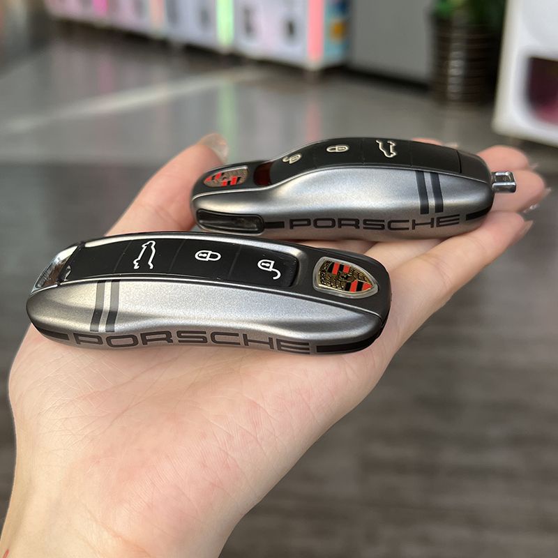 Vỏ Bảo Vệ Chìa Khóa Xe Hơi porsche macan cayenne 718 cayman Màu Đen Nhám Ốp