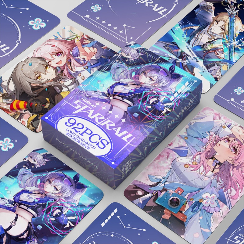 Honkai: Star Rail Photocard Lomo Card Postcard Stickers 92pcs/box