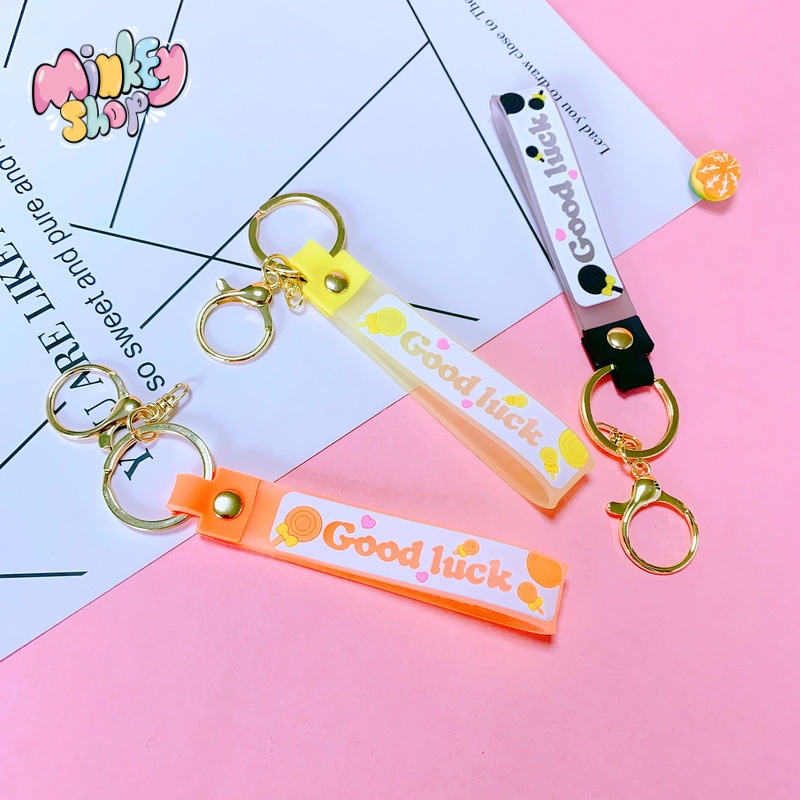 Móc khoá dây móc khoá GOOD LUCK dễ thương Quà tặng phụ kiện túi xách balo oto cặp xách đáng yêu -MINKEY