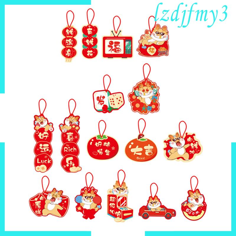 Set 16 Phụ Kiện Treo Trang Trí Năm Mới 2024 Phong Cách Trung Hoa