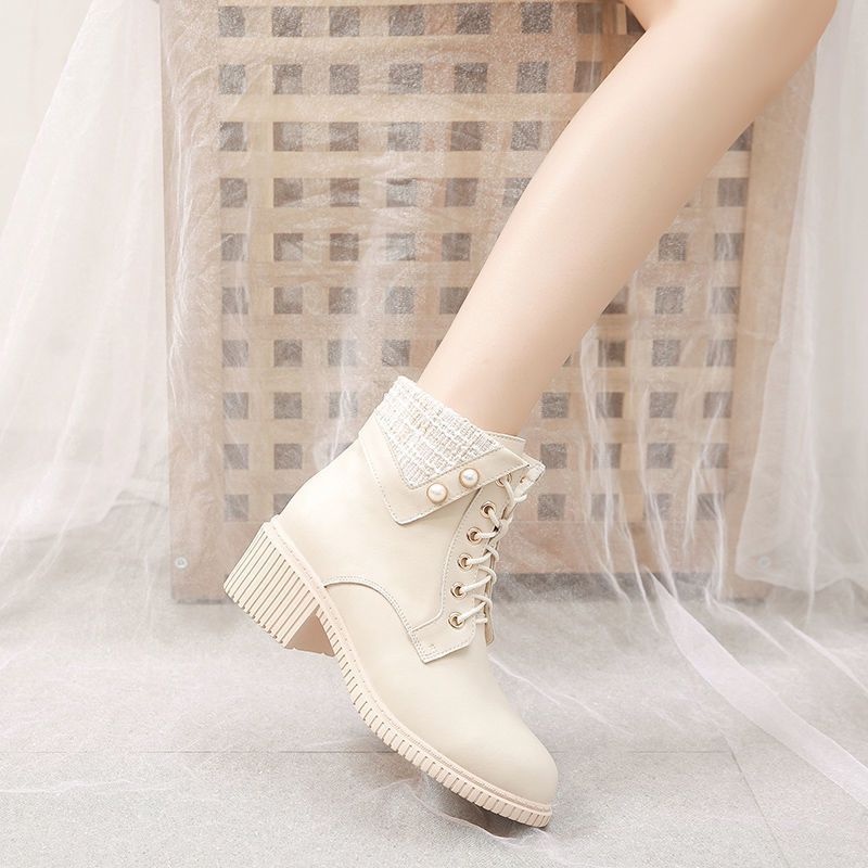 Giày Boot Cao Gót Phong Cách Hàn Quốc Thời Trang Thu Đông Mới Cho Nữ