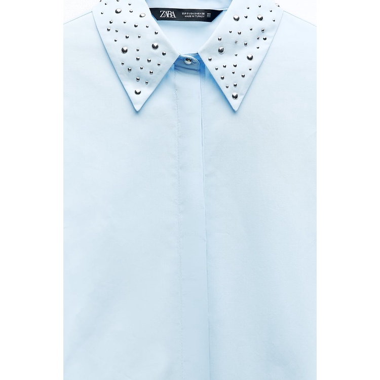 Áo sơ mi croptop Zara authentic