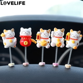  Đồ Chơi Lò Xo Trang Trí Phòng Ngủ / Bảng Điều Khiển Xe Hơi / Gương Chiếu Hậu / Xích Đu Đầu Mèo May Mắn Lắc Đầu