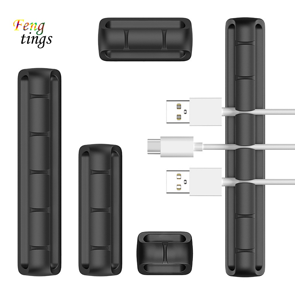 Kẹp Giữ Dây Cáp Bằng silicone Tự Dính Đa Năng Thông Dụng Cho Văn Phòng