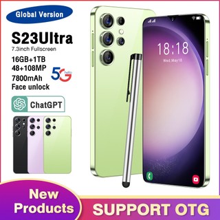 Hạn chế thời gian cung cấp! Phiên bản toàn cầu S23 Ultra 5G smart phone 7, 3 inch HD 16+512GB ram 7800mah SIM kép