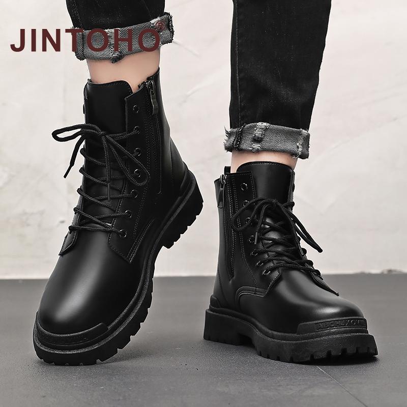 Giày bốt JINTOHO da thời trang cho nam