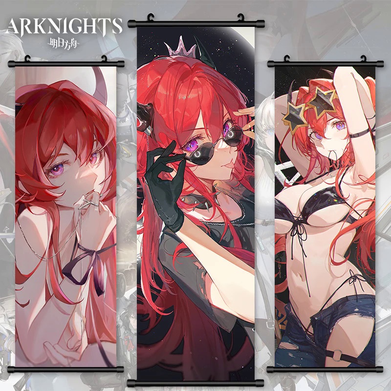 Trang Trí Nhà Cửa Arknights Treo Mudrock Poster Nian Canvas Trò Chơi Nghệ Thuật Treo Tường Amiya In Hình Surtr Tranh Cuộn Phòng Khách