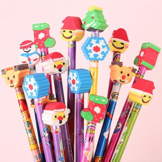 Combo 10 Bút chì gỗ đầu tẩy hoạt hình cute đáng yêu - FETO