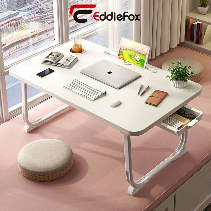 Bàn Học Gấp Gọn Cho Học Sinh Đa Năng Thiết Kế Có Khe , Bàn Máy Tính Có Ngăn Kéo, Mặt Bàn Rộng Hơn 60✘40✘28