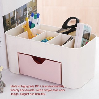 【fridvn】Desktop Makeup Organizer Plastic Storage Box Cosmetic Organizer Storage Case