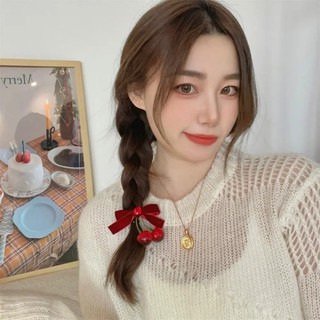 1 Kẹp Tóc Hình Quả Cherry Đỏ Dễ Thương