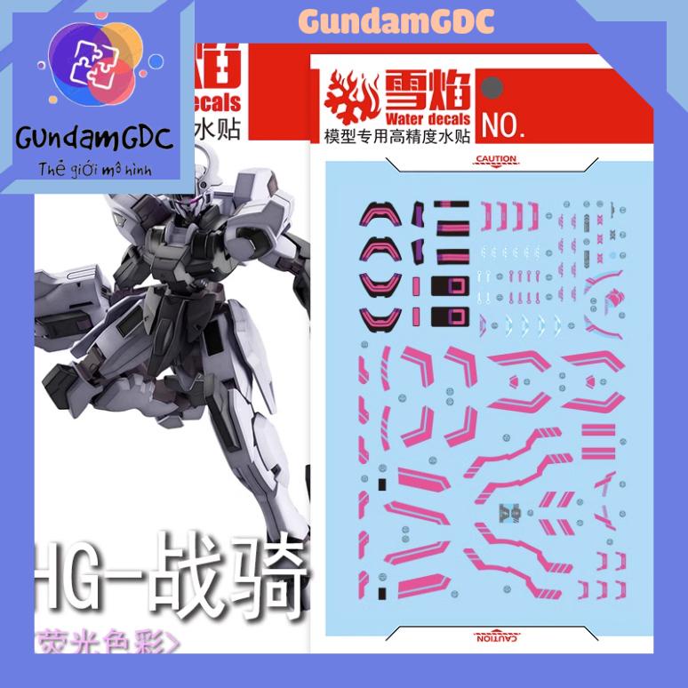 Decal Nước dán Huỳnh Quang phát sáng Mô Hình gundam HG schwarzette HG-76