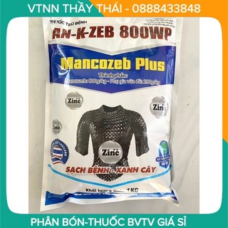 Mancozeb xanh 80% [NHẬP ẤN ĐỘ] Thuốc trừ bệnh TVZEB 800wp - trừ bệnh vàng lá-rụng lá-rỉ sắt-thán thư, nhiều loại nấm
