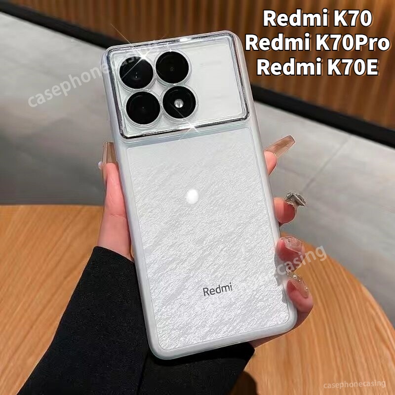 Ốp Điện Thoại Trong Suốt Chống Sốc Mạ Điện Kèm Móc Xỏ Ngón Cho Redmi K70 Pro K70Pro Redmy K 70 K70E 70E 5G 2023