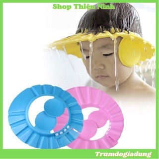 Mũ gội đầu chắn nước có vành che tai cho bé