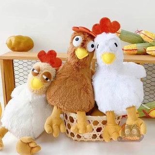 💓Chính hãng💓咯咯鸡🐔Búp Bê Gà Trống Gà Nhồi Bông Đang Ngủ Phong Cách Samfu Vui Nhộn Dễ Thương