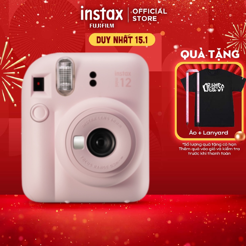  Máy Ảnh Chụp Lấy Liền Fujifilm Instax Mini 12 - Bảo Hành 12 Tháng