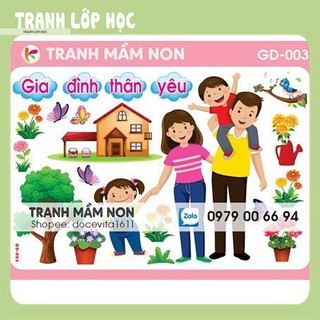 Decal mầm non - góc gia đình gd-003