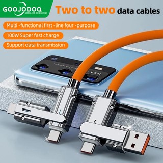 HUAWEI Cáp Sạc Nhanh Goojodoq 120W 2 Trong 2 PD Có Thể Thu Gọn Cổng Micro USB Type C Cho iPhone Samsung