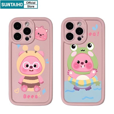 Ốp Điện Thoại TPU Silicon Mềm Chống Sốc Hình Chú Ếch Cho Iphone 15 14 12 13 11 Pro Max IP 7 8 Plus Iphon X Xs XR Xs Max