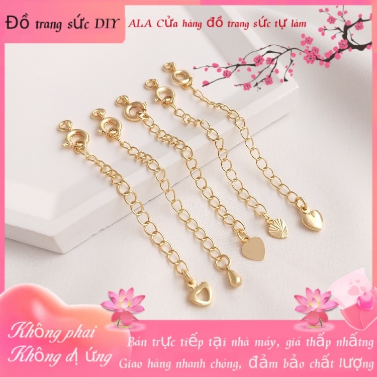 💕Phụ kiện trang sức DIY💕Lò Xo Nối Dài Dây Chuyền / Vòng Tay Mạ Vàng 14K Nhiều Màu Sắc DIY [vòng cổ vòng tay/Chuỗi mở rộng]