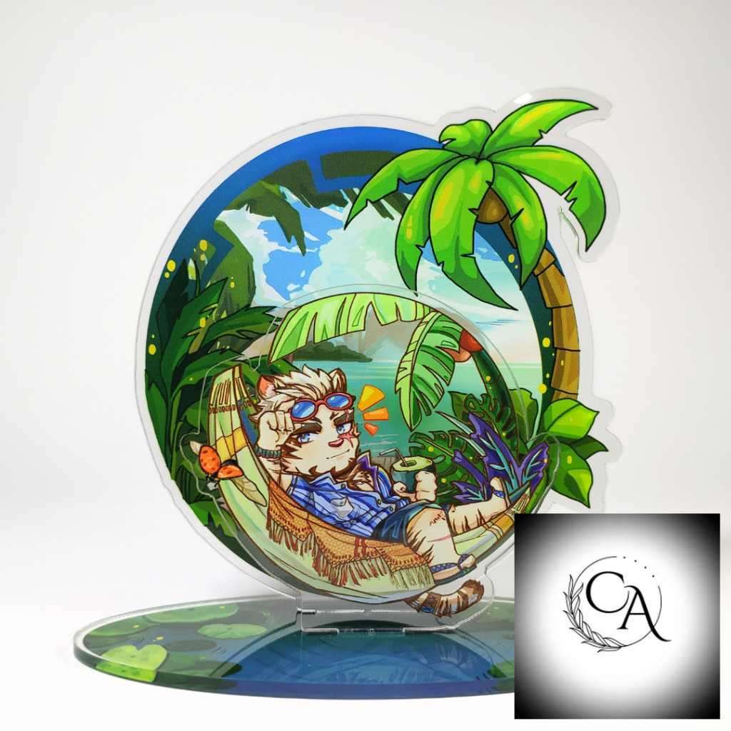 Mô Hình Standee Furry MOUNTAIN Concept Summer 3 mảnh nhựa mica